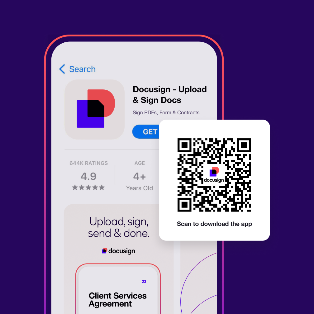 Docusign App with QR Code