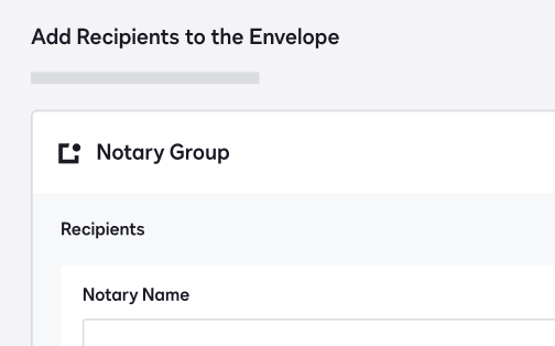 Prompt within Docusign for user to add recipients from their notary group to an envelope