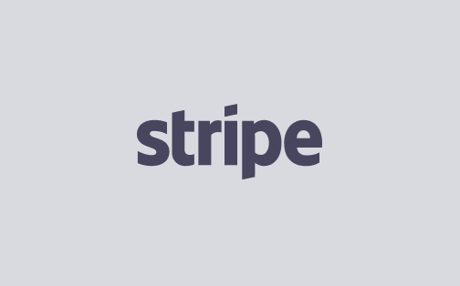 グレーの下地に Stripe のロゴ