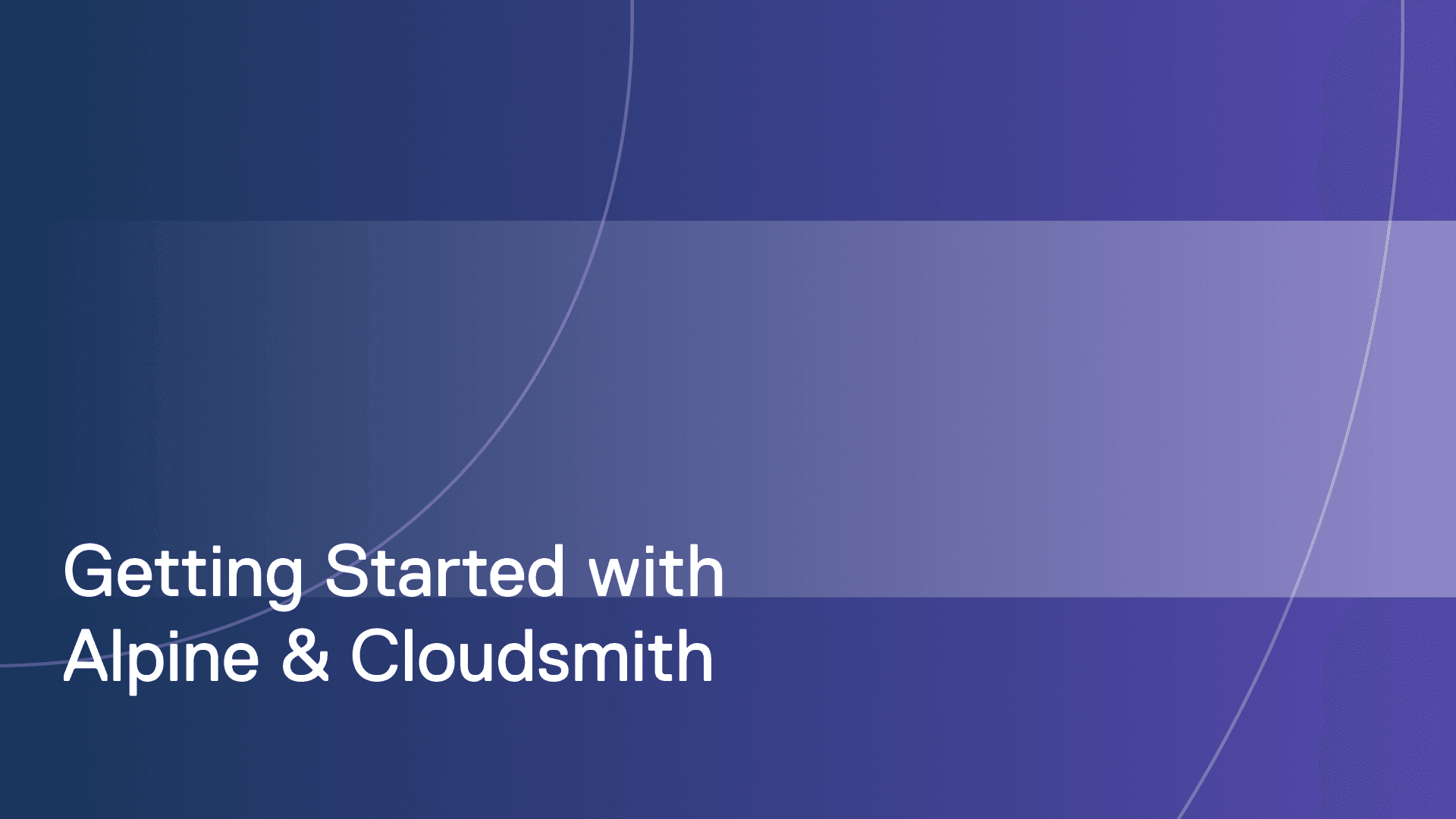 Getting started with Alpine and Cloudsmith